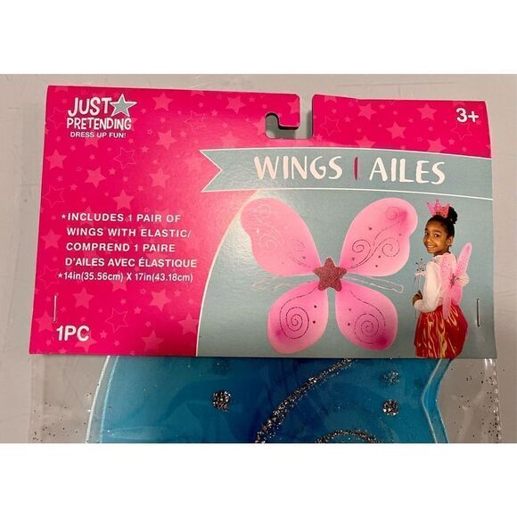 Fairy Princess Blue Butterfly Wings Just Pretending BNWT - Picture 2 of 3